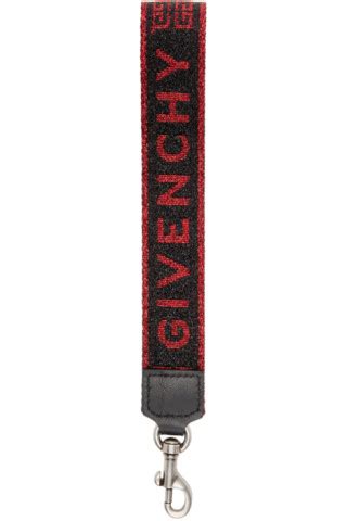 ssense givenchy lanyard|Givenchy: Black & Red Lurex Lanyard Keychain .